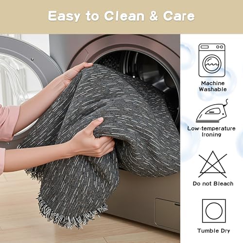 MYSKY HOME Chair Covers Armchair, Recliner Chair Cover Dark Grey Couch Cover, Sofa Cover for Sectional Sofa L Shape Oversized Couch Covers Protector for Dog Pet Couch Throw Slipcover Washable, 71"X91" - Image 5