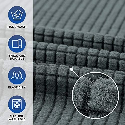 KEKUOU Stretch Chair Sofa Slipcover, Single Couch Cover,Grey - Image 3