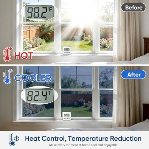 SUNBABY Window Privacy Film, One Way Mirror & Heat Blocking, 35.4"x157.5" - Image 2