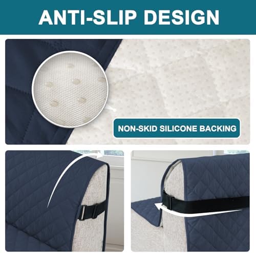 Turquoize 100% Waterproof Futon Cover Slipcover Armless Sofa Protector - Image 4