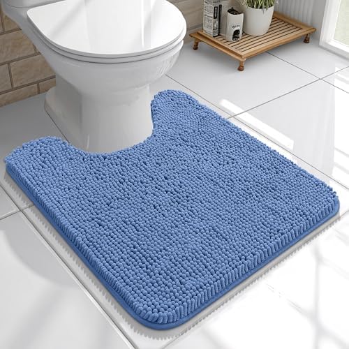 OLANLY Toilet Rugs U-Shaped 20x20, Soft Absorbent Chenille Contour Rugs by OLANLY