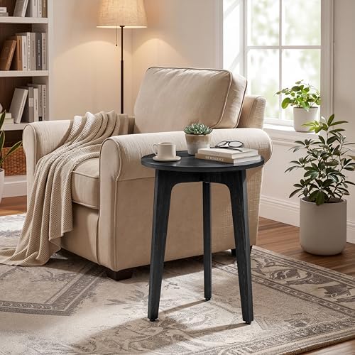 VASAGLE Side Table, 1-Tier Small Round End Table, Nightstand by Unknown