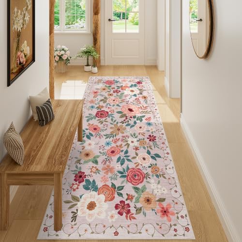 DUKINO 3x7 Kitchen Runner Rug, Washable Rug for Hallway Non Slip, Beige by DUKINO