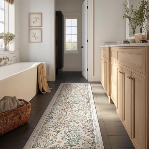 Washable Kitchen Rug Runners for Hallways: 2'x6' Bedroom Rug Non Slip Low-Pile Stain Resistant Indoor Floor Carpet Runner for Indoor Entryway Hallway Laundry Room Beside Farmhouse - Image 6
