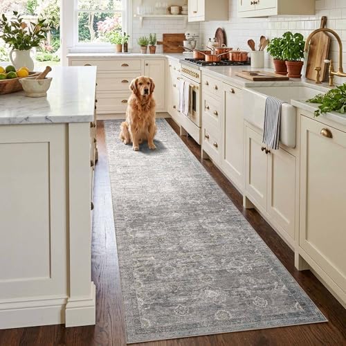 Rugxara 2x10 Washable Runner Rug for Hallway Kitchen Entryway, Taupe/Grey by Rugxara