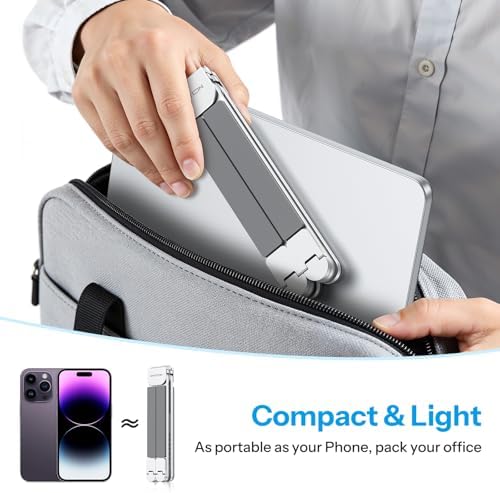 OMOTON 360° Rotating Laptop Stand and Foldable & Portable Laptop Stand for Desk - Image 5