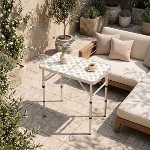 Small Folding Camping Table, 2ft Portable Table, Blossoms - Image 2