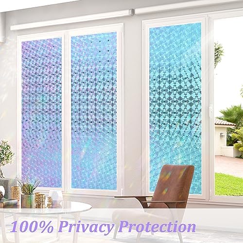 Windimiley Stained Glass Window Privacy Film, Rainbow Clings, 11.8" x 78.7" - Image 5