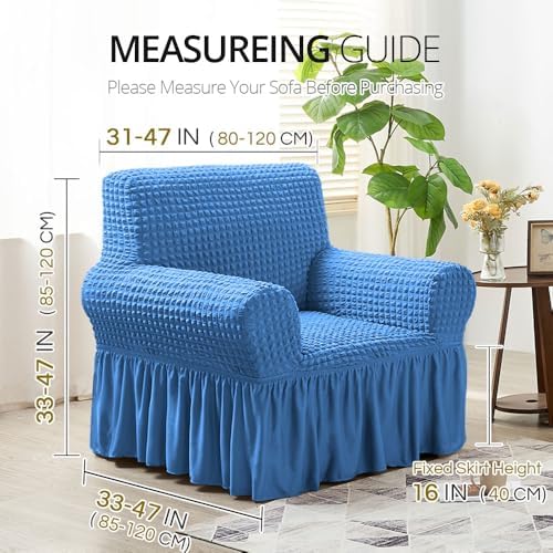 NICEEC Arm Chair Covers Armchair Covers Universal Slipcovers with Skirt - Image 6