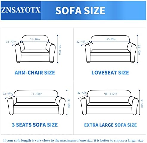 ZNSAYOTX 1 Piece Jacquard Couch Covers for 3 Cushion Couch High Stretch Sofa Cover for Pets Dogs Anti Slip Extra Large Sofa Slipcovers Furniture Protector (X-Large, New Pattern Silver Grey) - Image 5