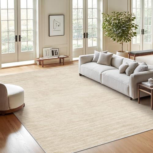 Valenrug Washable Rugs 5x7, Non Slip Large Area Rugs for Living Room, Beige - Image 3