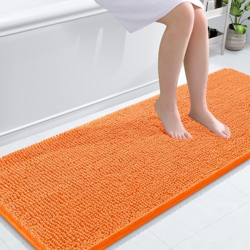 OLANLY Bathroom Runner Rugs 59x24, Extra Soft Absorbent Chenille Bath Rugs by OLANLY