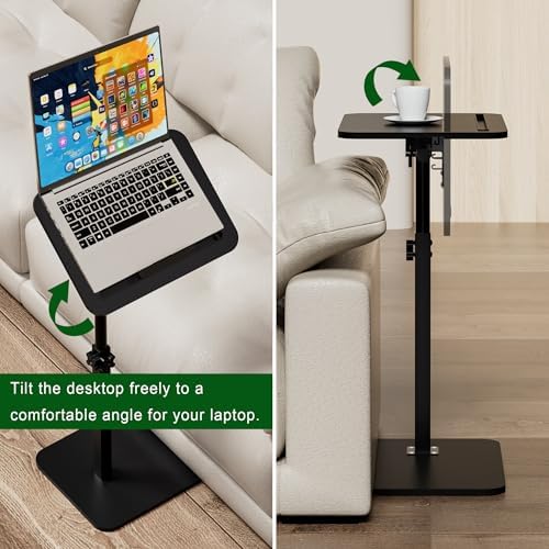 Black Side Tray Table for Couch - Image 6