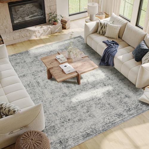 Rugxara Grey 6x9 Area Rugs Washable Rug for Living Room Dining Room Bedroom - Image 4