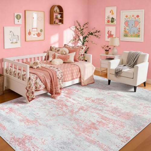 Aelenmu 6x9 Area Rugs for Living Room Washable Bedroom Dining Room Pink by Aelenmu