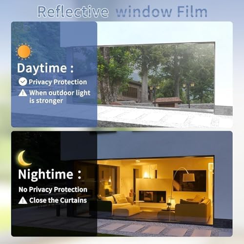 JAYONG One Way Window Privacy Film with Tools, Black, 35.4'' x 196.8'' - Image 4
