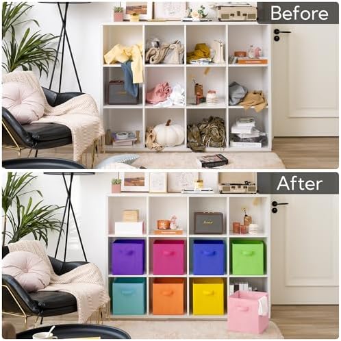 GRANNY SAYS 11 Inch Cube Storage Bins, Cube Organizers, Rainbow, 8-Pack - Image 7