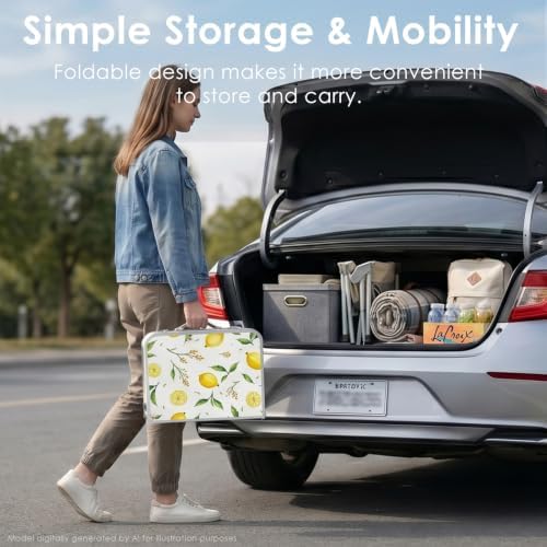 Small Folding Camping Table, 2ft Portable Table, Lemon - Image 6