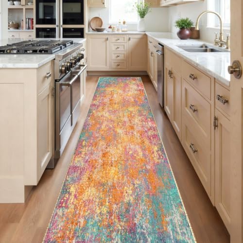RELEANY Washable Runner 2'x8' Abstract Area Rug for Hallway Starlight - Image 2
