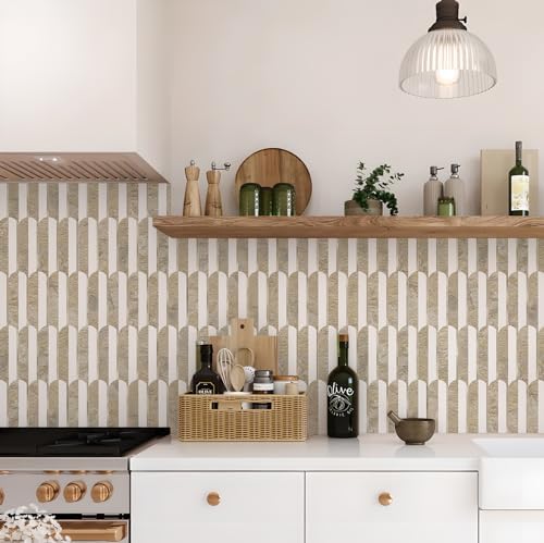 Vamos Tile Peel and Stick Backsplash Seamless Tile,PVC+Light Gold,10 Sheets - Image 5