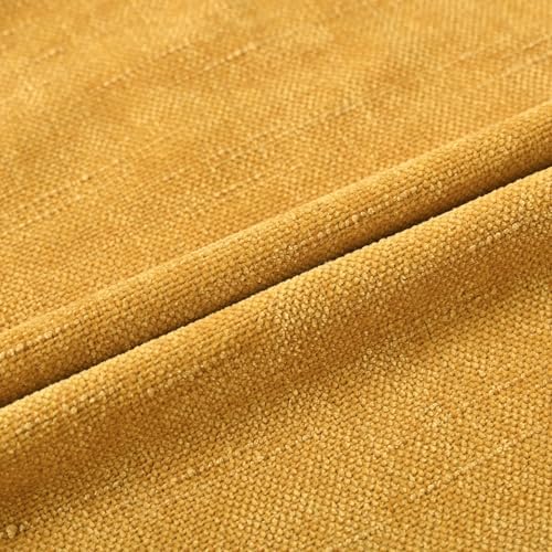 Set of 4 Soft Textured Decorative Throw Pillow Covers 18x18 Inch Cozy Farmhouse Cushion Cover Square Accent Pillow Cases for Bed Couch Sofa Living Room, Mustard Yellow - Image 6
