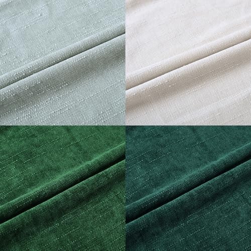 Set of 4 Soft Textured Decorative Throw Pillow Covers 20x20 Inch Cozy Farmhouse Cushion Cover Square Accent Pillow Cases for Bed Couch Sofa Living Room, White Aqua Green - Image 7
