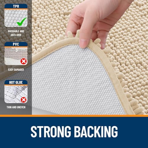 OLANLY Large Bathroom Rugs 50x30, Extra Soft Absorbent Chenille Bath Rugs - Image 6