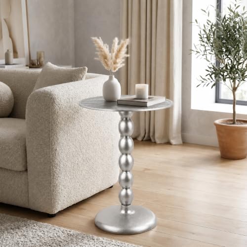 CLEENTABLE Round Farmhouse End Table, 15x21 - Image 2