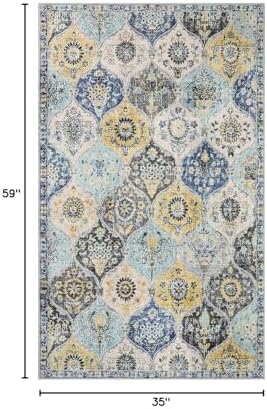 Lahome Moroccan Washable Small Area Rug, 3x5 Area Rug for Bedroom Living Room - Image 2