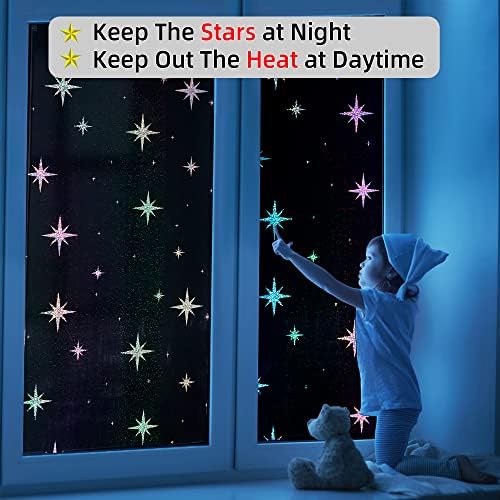 FuFin Total Blackout Window Film with Tools, Black Star 23.6"×78.7" - Image 4