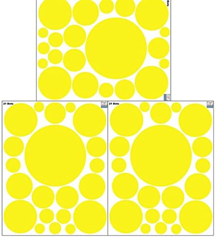 Polka Dot Wall Decals, Wall Dot Decor Stickers (Yellow) - Image 6