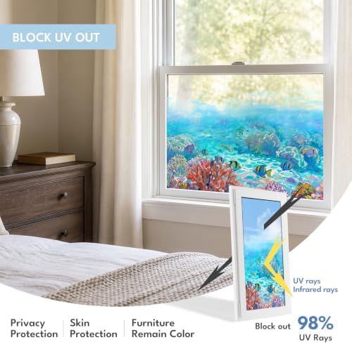 ADD.HERES Stained Glass Window Film, Window Film Decorative, 17.5 x 78.7 in - Image 3