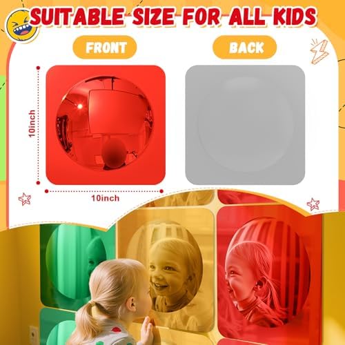 Geiserailie 9 Pcs Sensory Wall Bubble Mirrors, 10 x 10 Inch, CPC Certified - Image 2