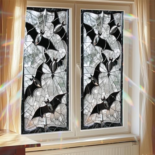 HOMETITUTE Halloween Gothic Flying Bat Privacy Window Cling 18x39 PVC - Image 7