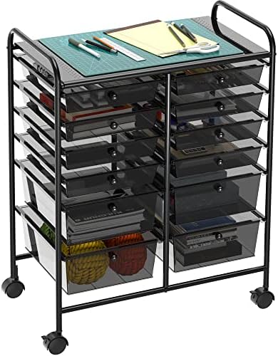 Simple Houseware 12 Drawers Rolling Utility Cart Organizer, Black by SimpleHouseware