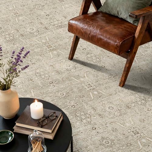 Rugxara Beige Neutral 6x9 Area Rugs Washable Rug for Living Room Dining - Image 5
