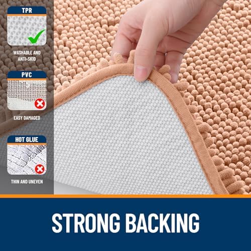 OLANLY Bathroom Runner Rugs 40x24, Extra Soft Absorbent Chenille Bath Rugs - Image 6