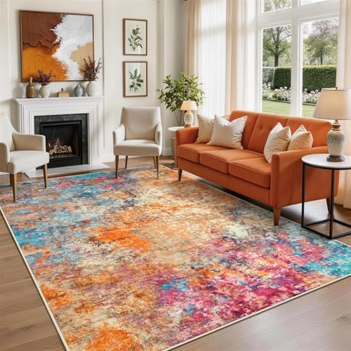 Aelenmu 6x9 Area Rugs for Living Room Washable Bedroom Dining Room Colorful - Image 3