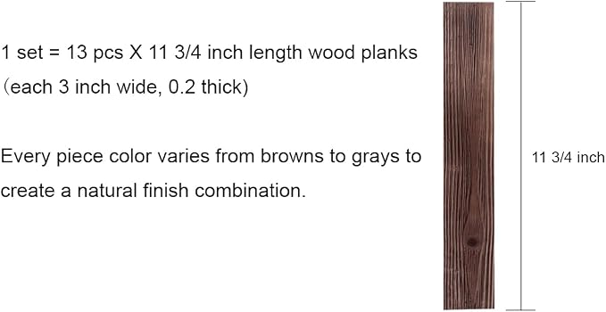 Peel & Stick Wood Wall Panels - Real Solid Planks, Rustic Reclaimed Barn Wood, Brown & Gray Combinations - 3 sq. ft - Image 3