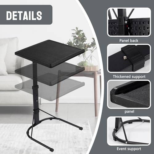 Gocamptoo Folding TV Tray Table, Multi-Functional Personal Activity Table, Adjustable Height TV Dinner Table, Space Saving - Image 4