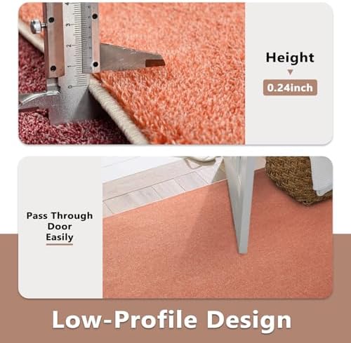 7x10 Large Orange/White Area Rug Non-Slip Washable for Living Room Bedroom - Image 6