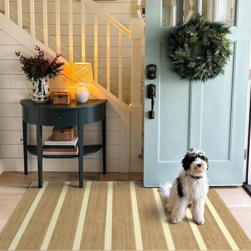 Striped 3x5 Entry Rug, Washable Indoor Outdoor Mats for Front Door - Image 4