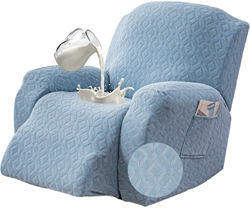 Genina Waterproof Recliner Chair Cover,1 Seat Couch Cover,Light Blue by Genina