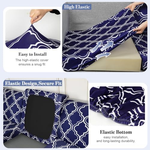 8Pcs Patio Cushion Covers Stretch Outdoor Furniture Protector Slipcovers - Image 4