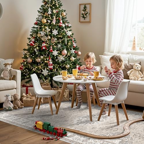 4x10 Hallway Wide Runner Rug: Washable Oriental Soft Area Rug for Living Room Bedroom Stain Resistant Low Pile Carpet for Entryway Ktichen Thin Non Slip Floor Mat for Bathroom Dining Room(Beige,4x10) - Image 4