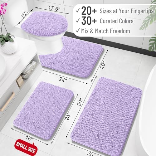 OLANLY Bathroom Runner Rugs 45x27, Extra Soft Absorbent Chenille Bath Rugs - Image 2