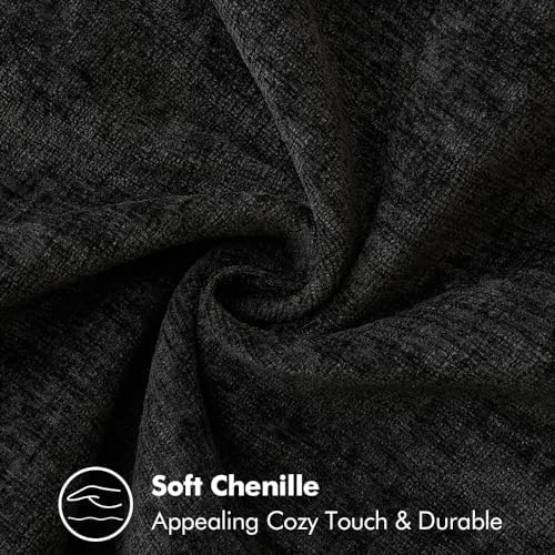 MIULEE Decorative Couch Throw Pillow Covers 18x18 Inch Black 2 Pack - Image 4