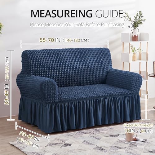 NICEEC Loveseat Covers Washable Love Seat Couch Covers Slipcover with Skirt - Image 6