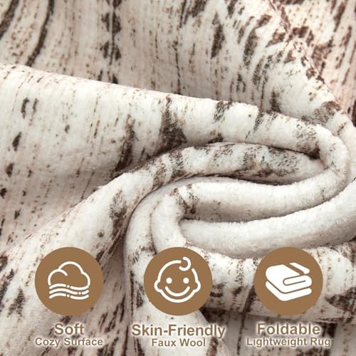 Nakagishi Boho 5x8 Area Rug Living Room Rugs Machine Washable Dark Brown - Image 4