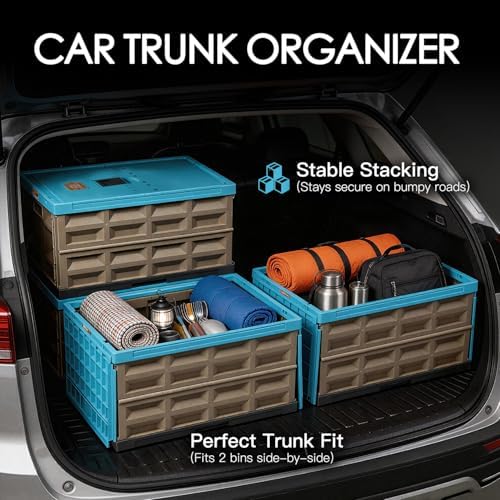 Heavy Duty Collapsible Storage Bins with Attached Lids, 12 Gal, 3 Pack - Image 7